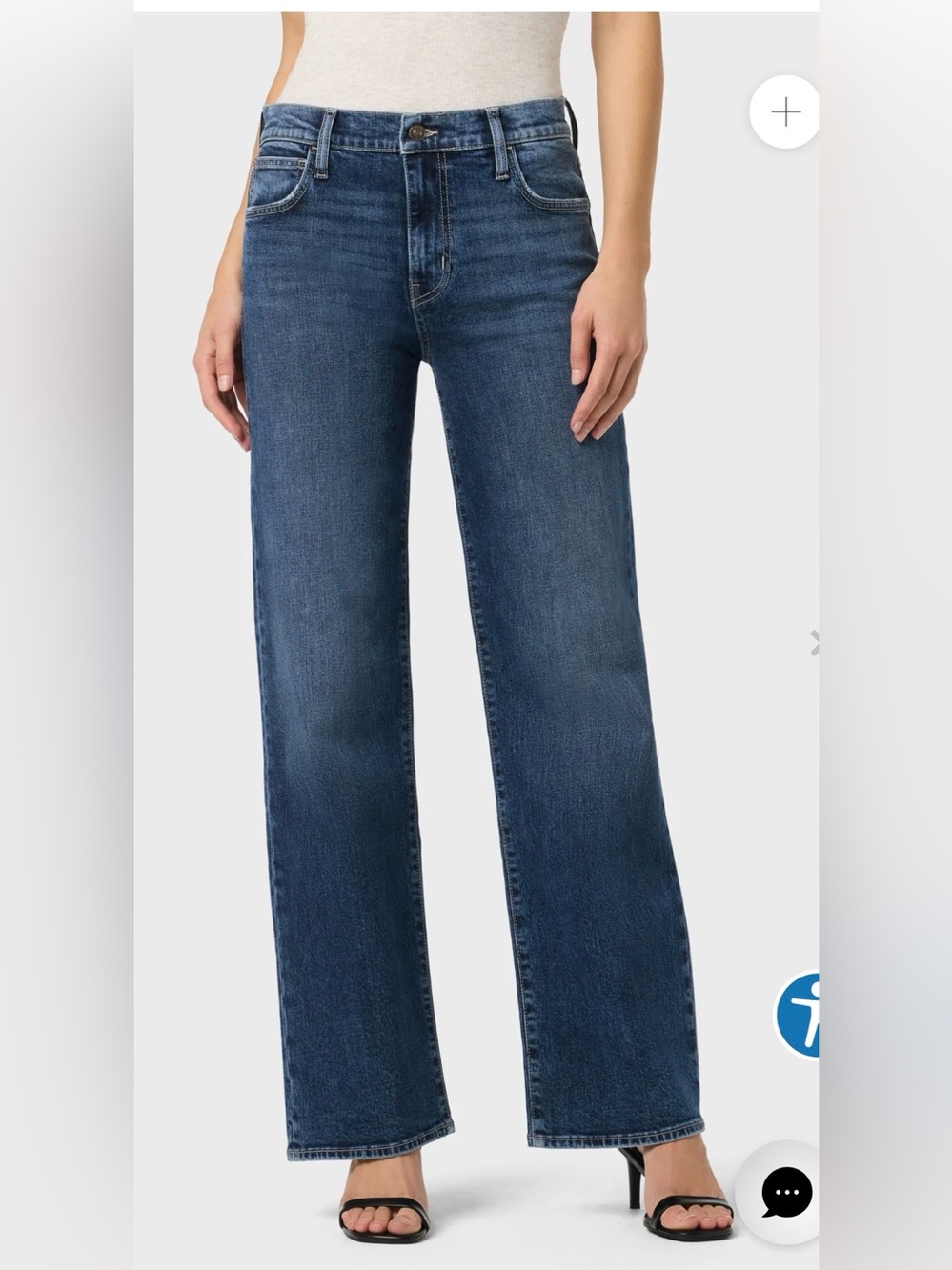 Hudson Jeans Women's Dark Blue Wide Leg Flare Jeans